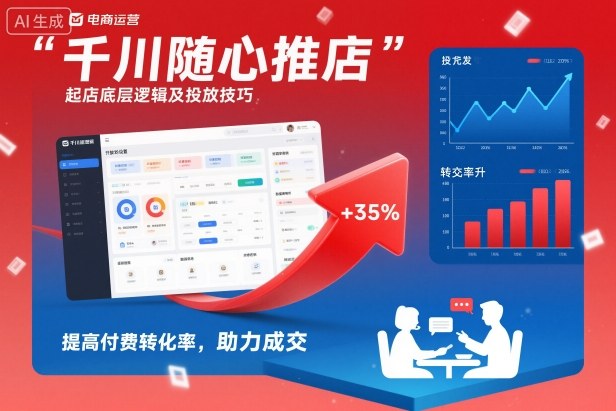 千川随心推起店底层逻辑及投放技巧,提高付费转化率,助力成交-风淘社