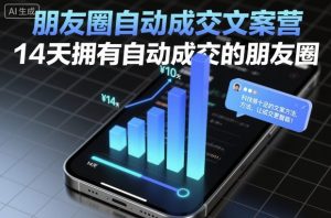 朋友圈自动成交文案营,14天拥有自动成交的朋友圈-风淘社