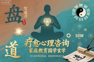 疗愈心理咨询，家庭教育国学玄学，月入50个商业复盘，最底层的商业打法-风淘社