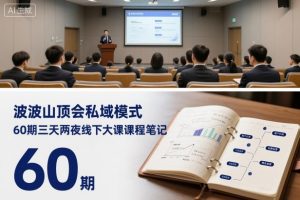波波山顶会私域模式60期三天两夜线下大课课程笔记（文档）-风淘社