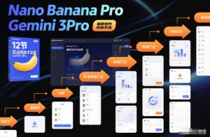 Nano Banana Pro Gemini 3Pro,最新创作实战课,12节实战向技术流,职场降维打击-风淘社