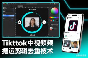 Tiktok中视频纯搬运剪辑去重技术，外来技术，自行测试-风淘社
