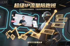 超级IP流量陪跑班,大V流量密码倾囊相授,可直接落地的实操步骤-风淘社