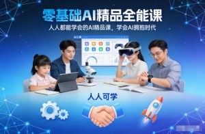 零基础AI精品全能课,人人都能学会的AI精品课,学会AI拥抱时代-风淘社