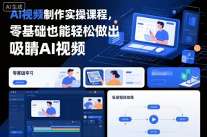 AI视频制作实操课程,零基础也能轻松做出吸睛AI视频-风淘社
