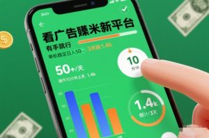 看广告賺米新平台，有手就行，单机稳定日入50+，操作10分钟上手，3天搞了1.4k【揭秘】-风淘社