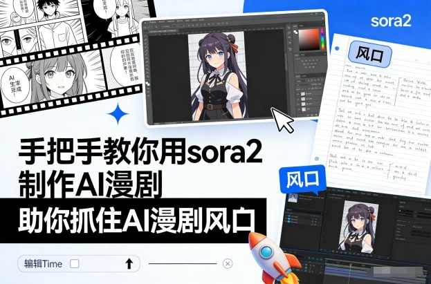 手把手教你用sora2制作AI漫剧,助你抓住AI漫剧风口-风淘社