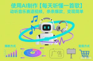 使用AI制作【每天听懂一首歌】动听音乐赛道视频，条条爆款，变现简单-风淘社