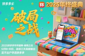 2025拼多多年终盛典-破局之战12月8-10日,连续三天高能输,足不出户学透拼多多-风淘社