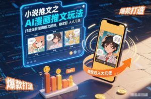 小说推文之AI漫画推文玩法,打造爆款漫画推文视频,稳定日入大几张-风淘社
