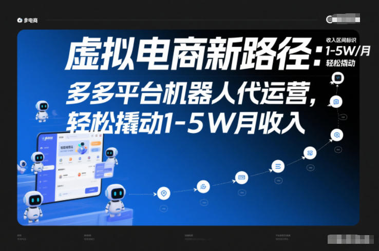虚拟电商新路径:多多平台机器人代运营,轻松撬动1-5W月收入【揭秘】-风淘社