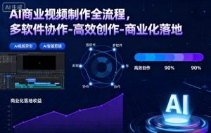 AI商业视频制作全流程2期,多软件协作-高效创作-商业化落地(更新)-风淘社