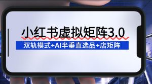 小红书虚拟矩阵3.0:双轨模式+AI半垂直选品+店矩阵-风淘社
