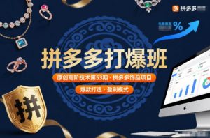 拼多多打爆班原创高阶技术第53期,拼多多饰品项目-风淘社