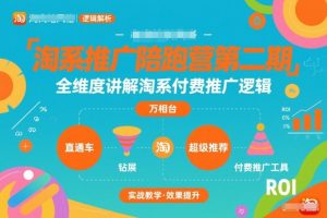 淘系推广陪跑营第二期，全维度讲解淘系付费推广逻辑-风淘社