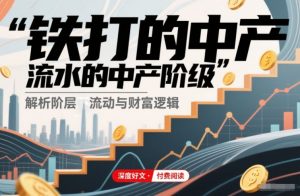 付费文章:铁打的中产,流水的中产阶级-风淘社