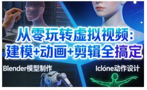 从零玩转虚拟视频：建模+动画+剪辑全搞定，轻松创作出专业级的虚拟视频内容-风淘社
