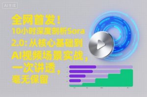 全网首发！10小时深度剖析Sora 2.0：从核心基础到AI视频场景实战，一次讲透，毫无保留-风淘社