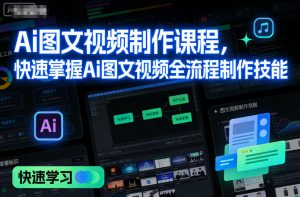 Ai图文视频制作课程,快速掌握Ai图文视频全流程制作技能-风淘社