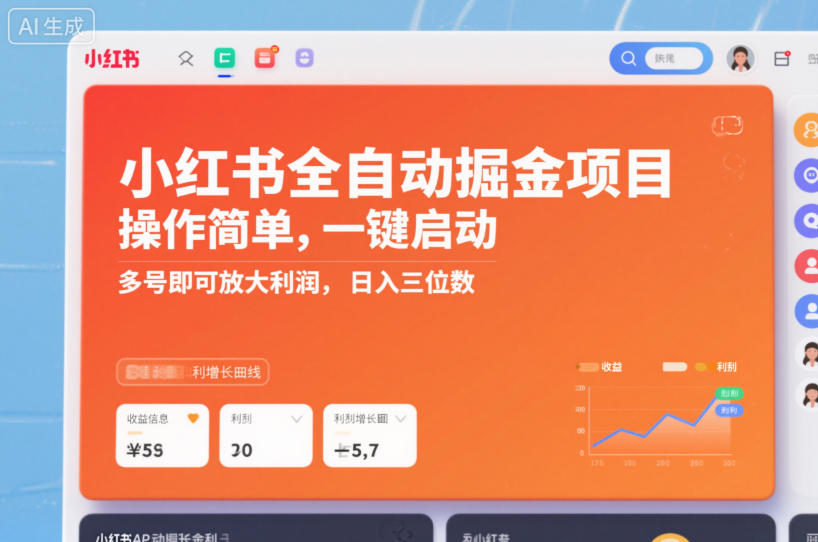 小红书全自动掘金项目,操作简单,一键启动,多号即可放大利润,日入三位数【揭秘】-风淘社