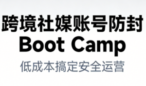 跨境社媒账号防封Boot Camp,低成本搞定社媒账号安全与长期运营-风淘社
