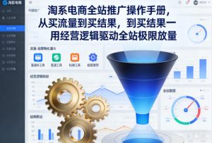 淘系电商全站推广操作手册,从买流量到买结果一用经营逻辑驱动全站极限放量-风淘社