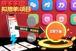 拼多多虚拟撸单项目,跳过选品和测试直接撸单-风淘社