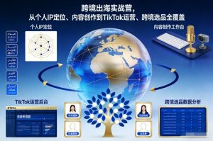 跨境出海实战营，从个人IP定位、内容创作到TikTok运营、跨境选品全覆盖-风淘社