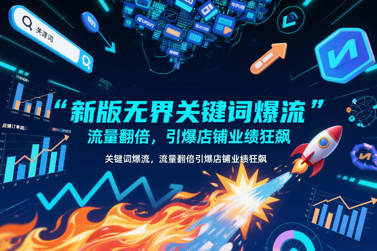 新版无界关键词爆流,流量翻倍,引爆店铺业绩狂飙-风淘社