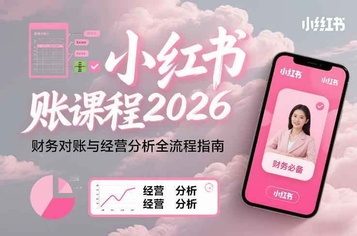 小红书对账课程2026,财务对账与经营分析全流程指南-风淘社
