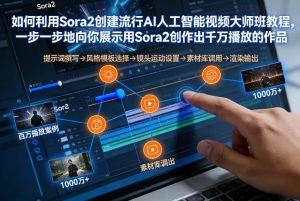如何利用Sora2创建流行AI人工智能视频大师班,一步一步地向你展示用Sora2创作出千万播放的作品-风淘社
