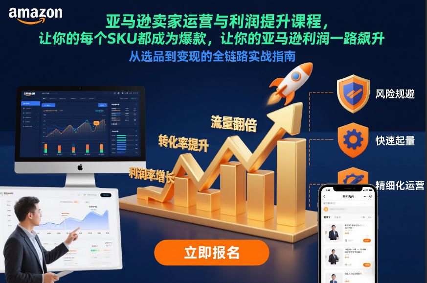 亚马逊卖家运营与利润提升课程，让你的每个SKU都成为爆款，让你的亚马逊利润一路飙升（更新12月）-风淘社