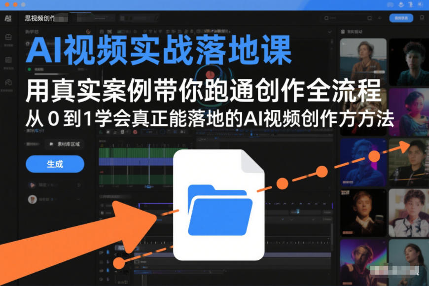 AI视频实战落地课,用真实案例带你跑通创作全流程,从0到1学会真正能落地的AI视频创作方法-风淘社