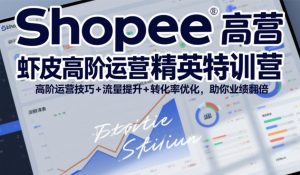 Shopee虾皮高阶运营精英特训营,高阶运营技巧+流量提升+转化率优化,助你业绩翻倍-风淘社