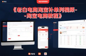 老白电商淘宝补单系列视频-淘宝电商教程-风淘社