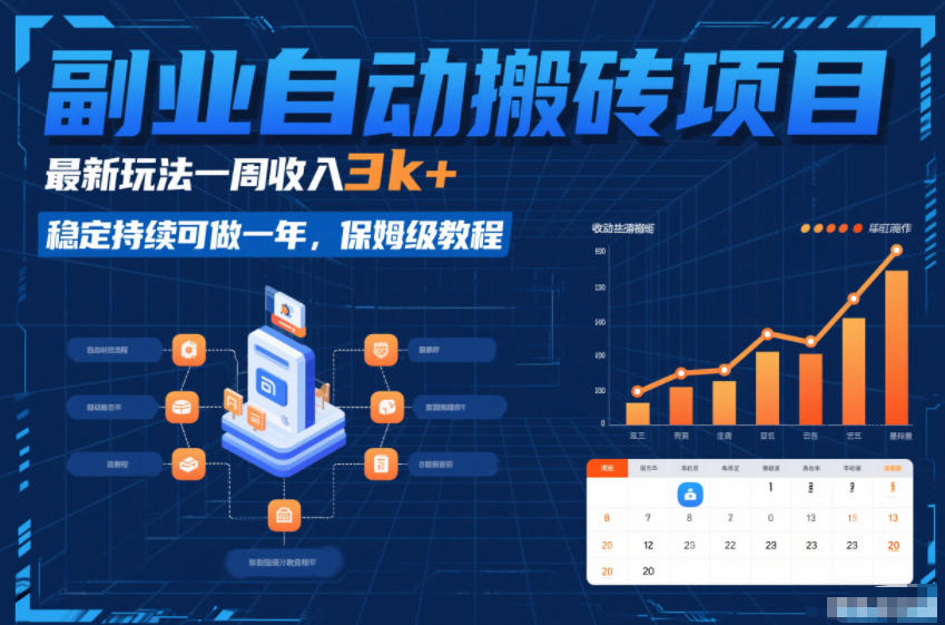 副业自动搬砖项目,最新玩法一周收入3k+,稳定持续可做一年,保姆级教程【揭秘】-风淘社