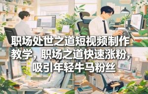 职场处世之道短视频制作教学,职场之道快速涨粉,吸引年轻牛马粉丝-风淘社