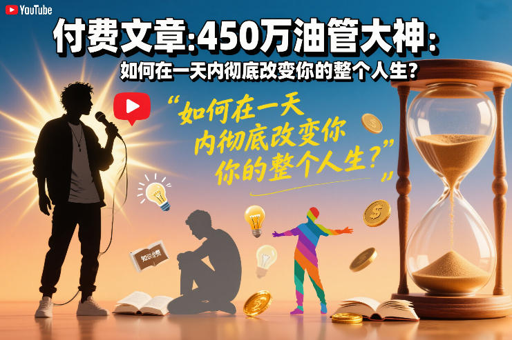 付费文章:450万油管大神:如何在一天内彻底改变你的整个人生?-风淘社