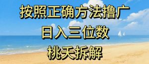 最新零撸看广告賺米,按照正确方法撸广,日入三位数,适合学生宝妈上班族-风淘社