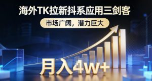 海外TK拉新抖系应用三剑客,市场广阔,潜力巨大,月入1w+-风淘社