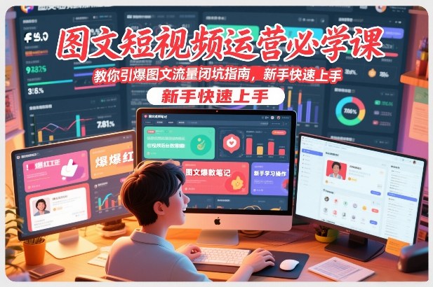图文短视频运营必学课,教你引爆图文流量闭坑指南,新手快速上手-风淘社