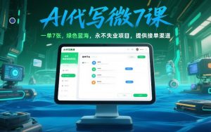 AI代写微课,一单7张,绿色蓝海,永不失业项目,提供接单渠道!-风淘社