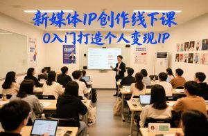 新媒体IP创作线下课,0入门打造个人变现IP-风淘社