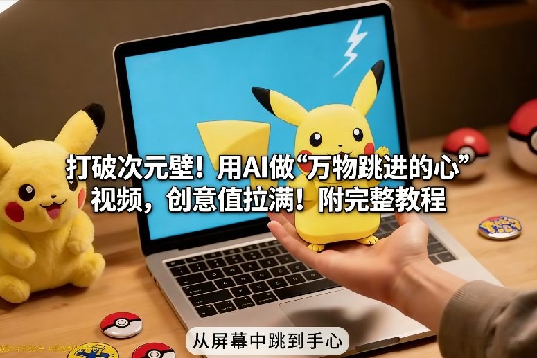 打破次元壁!用AI做【万物跳进手心】视频,创意值拉满!附完整教程-风淘社