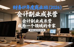 财务IP年度商业班(2026),会计副业成长营,成为一个领域的专家-风淘社