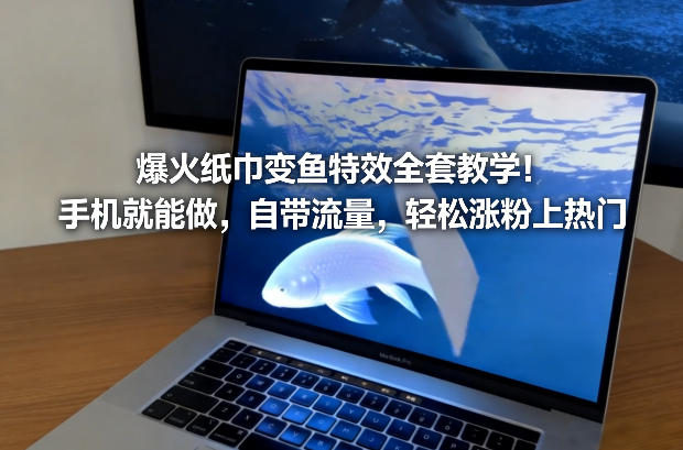 爆火纸巾变鱼特效全套教学!手机就能做,自带流量,轻松涨粉上热门-风淘社