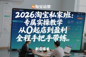 2026淘宝私家班:专属实操教学,从0起店到盈利,全程手把手带练-风淘社
