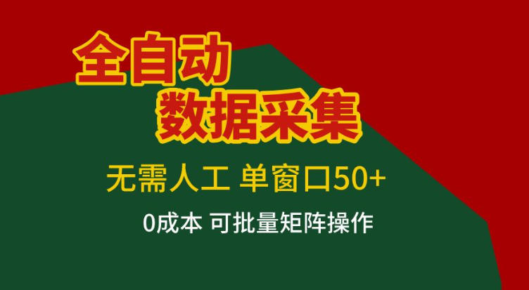 全自动数据采集,无需人工,单窗口50+,0成本可批量矩阵操作【揭秘】-风淘社