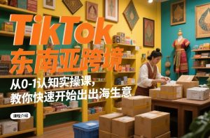 TikTok东南亚跨境从0-1认知实操课,教你快速开始出海生意-风淘社