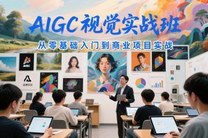 AIGC视觉实战班,从零基础入门到商业项目实战-风淘社